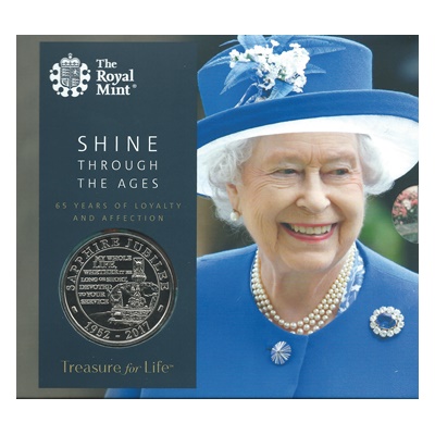 2017 BU £5 Coin Pack - Sapphire Jubilee - Click Image to Close